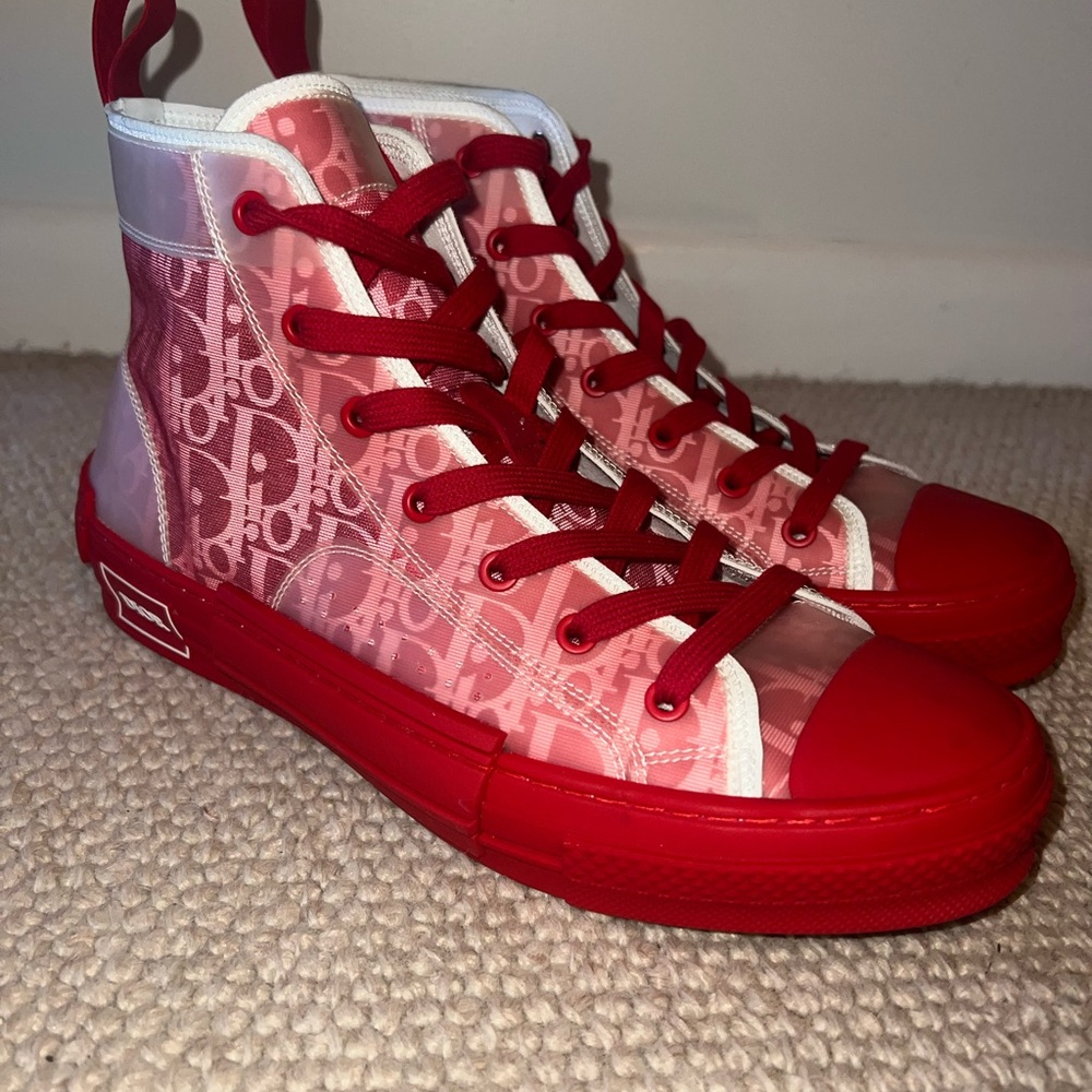 Dior B23 Red and White High-Top